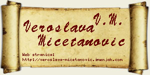 Veroslava Mičetanović vizit kartica
